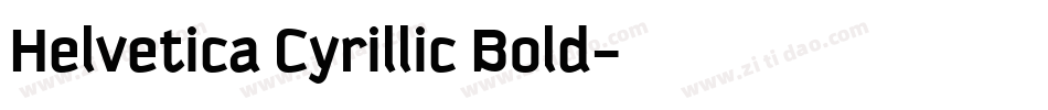Helvetica Cyrillic Bold字体转换